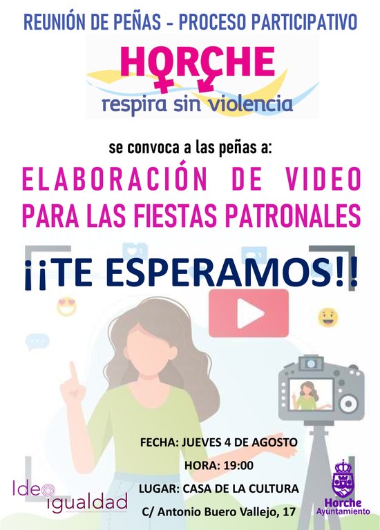 Reunión Proceso Participativo Elaboración de Vídeo Horche Respira sin Violencia