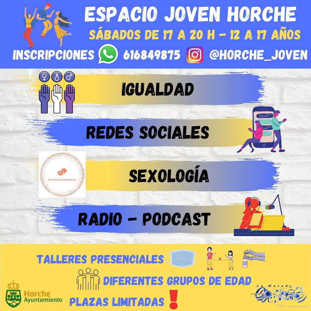 El Espacio Joven y la Factoría Joven de Horche regresan este sábado al Colegio Viejo con nuevos talleres presenciales