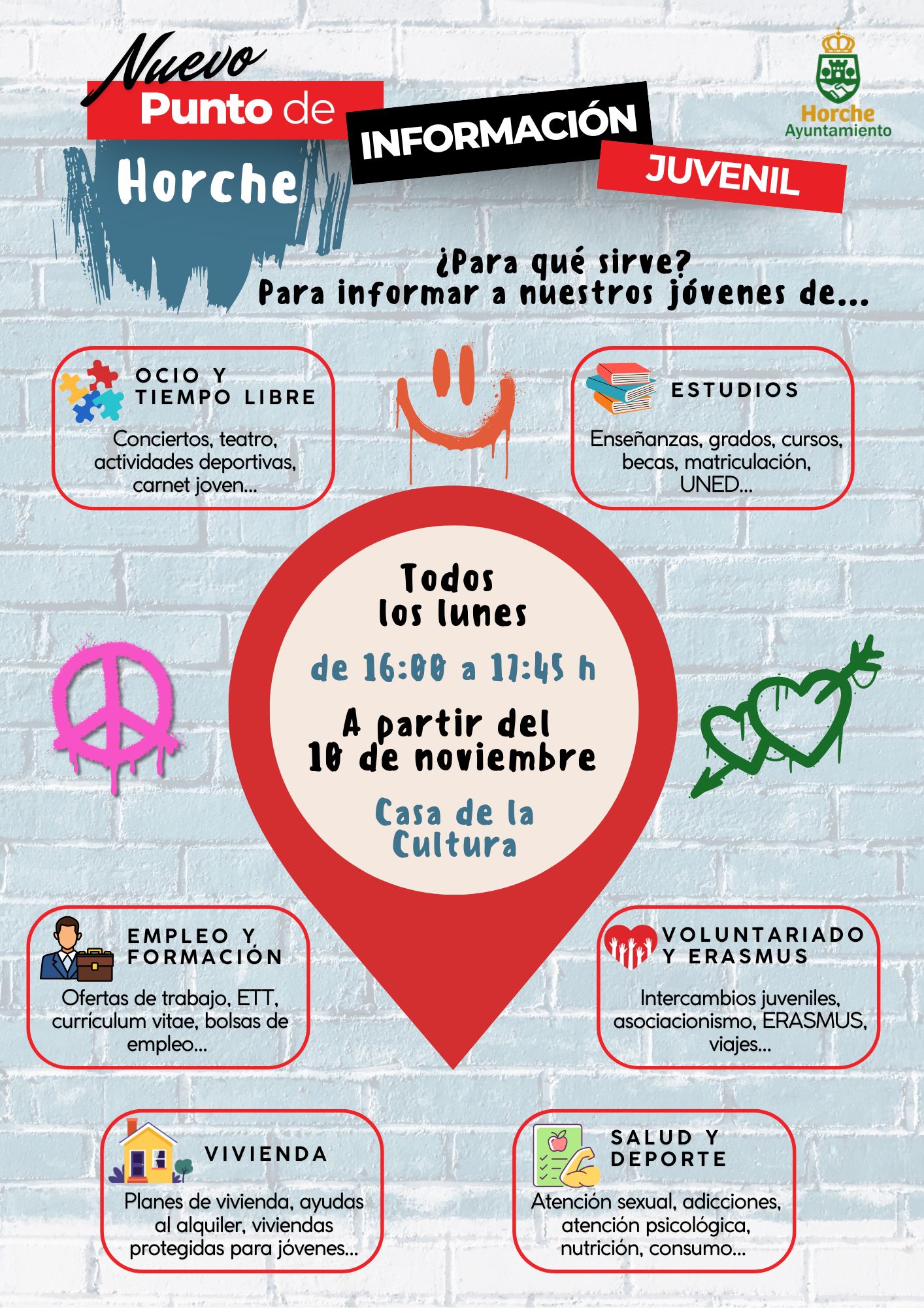 Horche tendrá uno de los Puntos de Información Juvenil que pondrá en marcha la Diputación Provincial