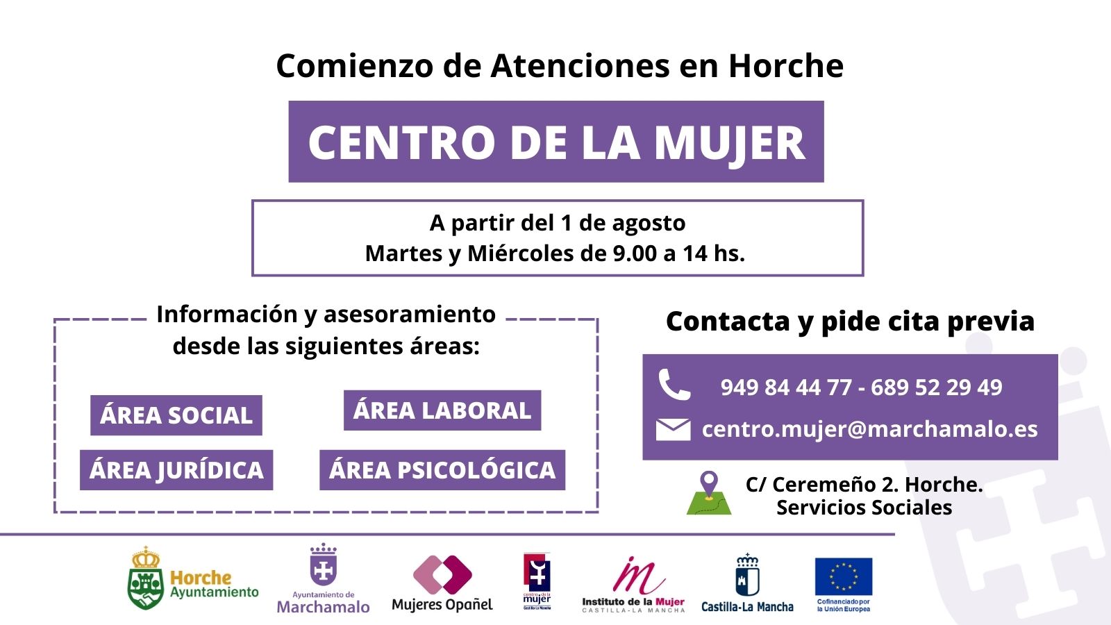Las mujeres de Horche ya pueden contar con los servicios del Centro de la Mujer en el municipio