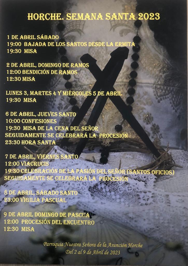 PROGRAMACIÓN DE SEMANA SANTA 2023