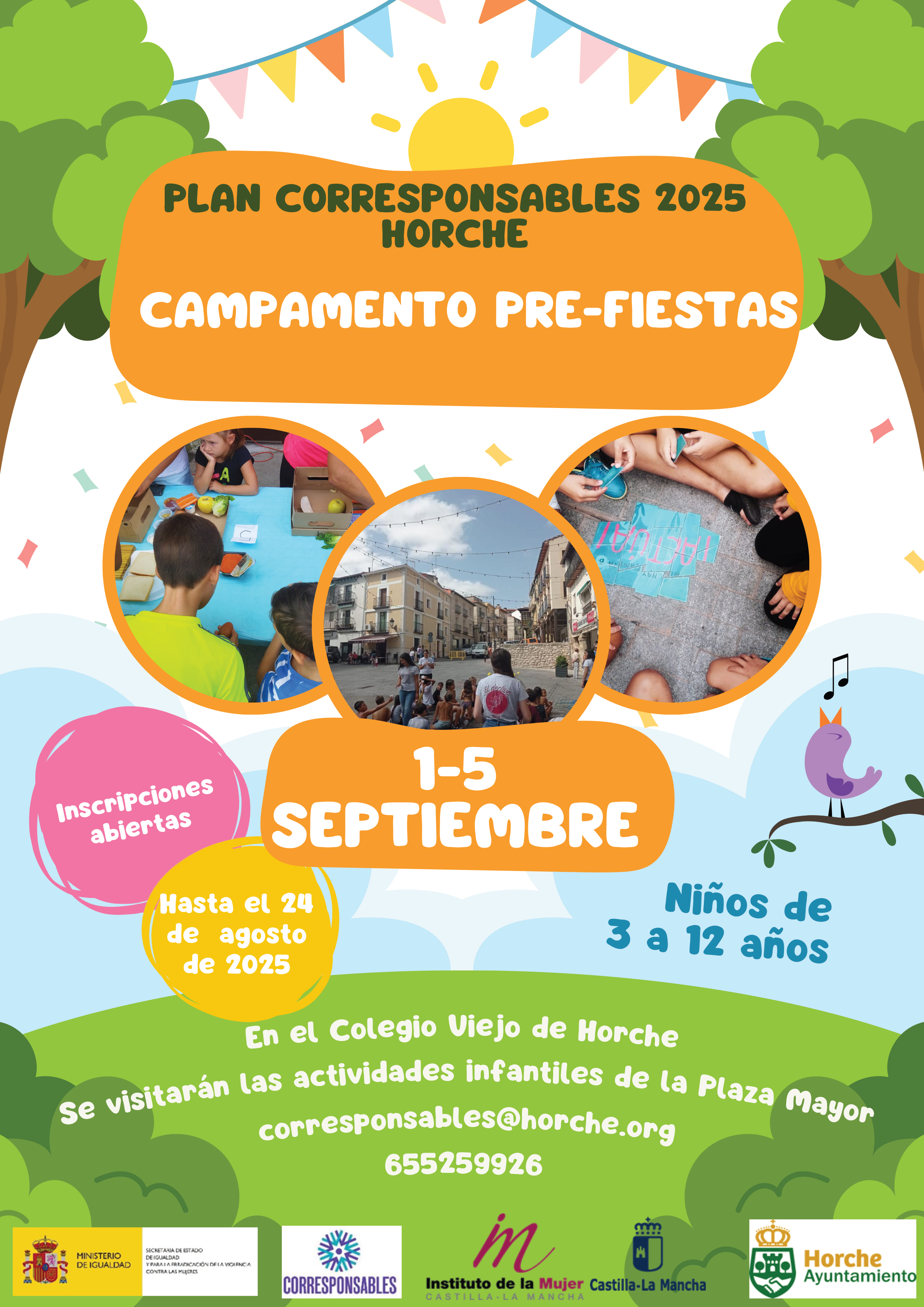 Cartel Concicliando en verano. Campamento pre-fiestas Horche.jpg